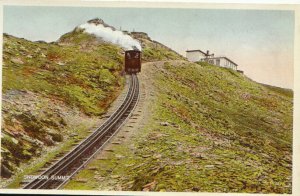 Wales Postcard - Snowdon Summit - Showing Train - Ref TZ2609