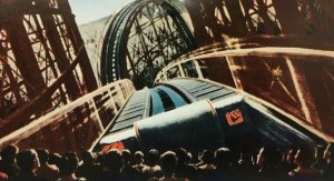 Cinerama Movie Theater Postcard Roller Coaster Life Magazine Advertising