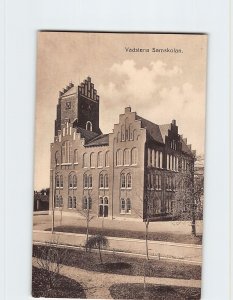 Postcard Samskolan Vadstena Sweden