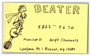 Postcard QSL CB Ham Radio Amateur Card From Russell NY New York KBGZ-9670