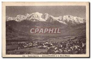 Old Postcard Sallanches and Mont Blanc