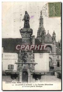 Postcard Old Ste Anne D Auray The Miraculous Fountain AI rear map Basslique