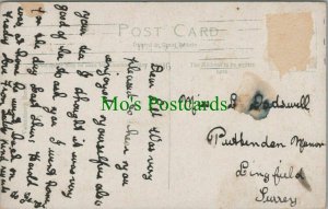 Genealogy Postcard - Dodswell - Puttenden Manor, Lingfield, Surrey  RF8754