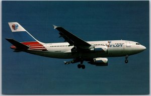 Airplane Aeroflot Airbuis Industrie A310-308 F-0GQQ MSN 592 London Postcard