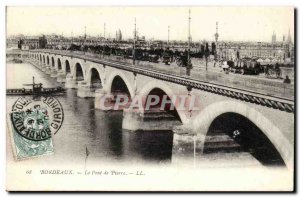 Bordeaux - The Stone Bridge - Old Postcard