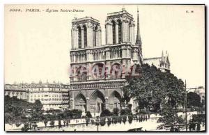 Paris Old Postcard Notre Dame Church