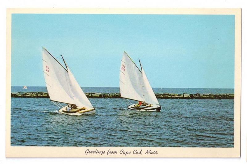 Greetings Sailboats Cape Cod Nantucket Massachusetts MA