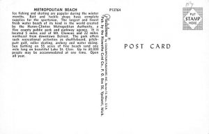 Ice Fishing Lake St Clair Fishing Postcard