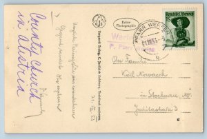 Salzburg Austria Postcard Werfenweng above the Elskögel 1953 RPPC Photo