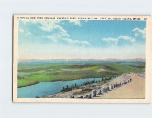 Postcard Panorama View Form Cadillac Mountain Road, Acadia National Park, Maine