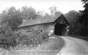 The Covered Bridge At Ripton VT Real Photo Blank Back 3.5 x 5.5