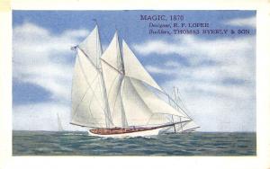 1870 Magic The Second Race For The America's Cup Long Island City NY Postcard