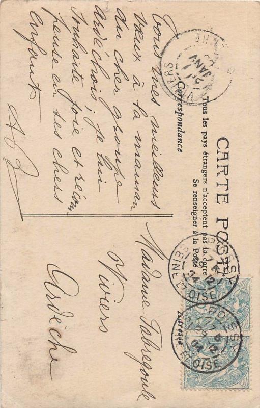 Vintage 1904 religion topic postcard signed E. Azambre