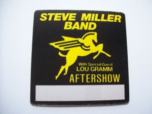 Steve Miller Band Backstage Pass Vintage Original Hard Rock Music Gift Lou Gramm