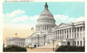 Vintage Postcard 1920's The United States Capitol Largest Building Washington DC