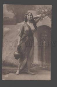 3091615 NUDE Woman DANCER Long Hair & Jug Vintage PHOTO AN 037