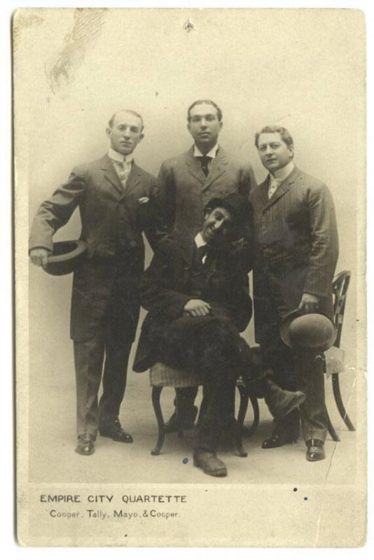 New York NY Empire City Quartette Cooper Tally Mayo & Cooper Real Photo Postcard