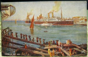 Egypt Coaling at Port Said - unposted
