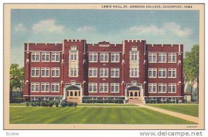 Lewis Hall, St. Ambrose College, Davenport, Iowa, 30-40s