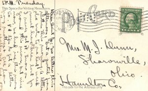 Vintage Postcard 1913 Line Of Minutemen Stone Boulder Lexington Massachusetts MA