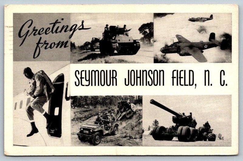 WW2  1943  US Army   Seymour Johnson Field  NC  PFC Pezza   Postcard