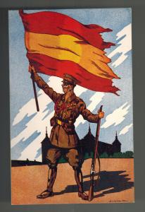 Mint Spain Civil War Postcard set 9 Saviors of the Nation Fascist Army