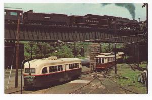 Streetcar Postcard Baltimore Reading Steam Train Trolleys