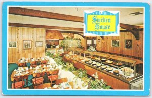 Vintage Sweden House Smorgasbord Buffet Postcard Clearwater FL