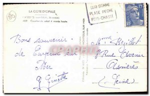 Old Postcard Cayeux sur Mer Sunset at high tide