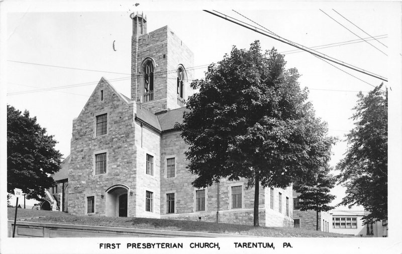 F93/ Tarentum Pennsylvania RPPC Postcard c1930s First Presbyterian Church