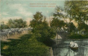 Illinois Chicago Rustic Bridge Lagoon Washington Park 1911 Postcard 22-10418