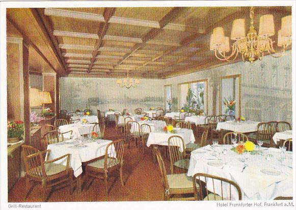 Germany Frankfurt Grill Restaurant Hotel Franfurter Hof