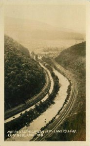 Cumberland Maryland Lover's Leap Hwy 1920s RPPC Photo Postcard 21-8953