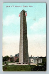 Boston MA, Bunker Hill Monument, Vintage Massachusetts Postcard 