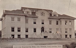 J79/ Fort Collins Colorado Postcard c1910 Civil Engineering Building College 155