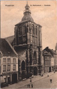 Netherlands Maastricht St Matthiaskerk Boschstraat Vintage Postcard 09.37