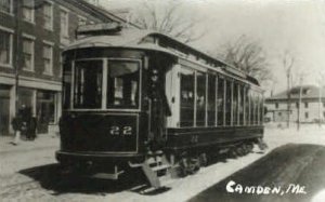 Reproduction - trolley 22 in Camden, Maine