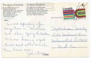 Montreal Canada Queen Elizabeth Hilton Hotel Vtg 1971 Postcard