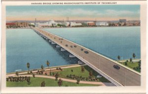 Boston, Massachusetts, Vintage 1937 Linen Folder Postcard, 22 Views