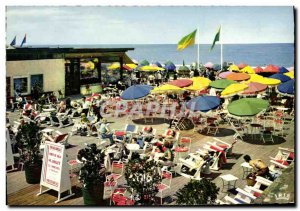 Postcard Modern Fleurie Deauville Beach Bar of the Sun and the Sea