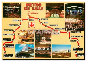 Modern Postcard The metro stations of Lille Rihour Caulier Fives Triolo Repub...