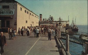 Provincetown MA  Town Pier Boston Boat Landing 1950s-60s Vintage Postcard
