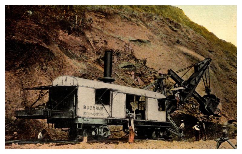 Bucyrus 95 ton Steam-Shovel at work in Panama Canal 