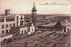 Tunisia Tunis Vue générale et le Minaret de Sidi Ben Arous Vintage Postcard C219