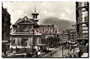 Modern Postcard Grenoble Poulat Street And & # 39Eglise Saint Louis