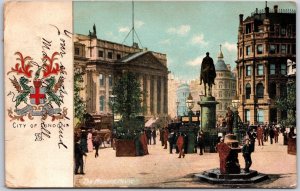 1907 Mansion House London England Governance Office Building Posted Postcard