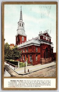 Vintage Postcard 1912 Christ Church Religious Building Philadelphia Pennsylvania