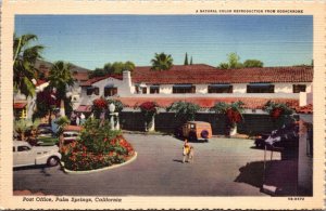 Linen Postcard Post Office in Palm Springs, California