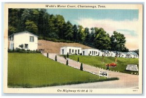 1950 Webb's Motor Court Exterior Roadside View Chattanooga Tennessee TN Postcard
