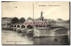 Old Postcard Auxerre Le Pont Paul Bert